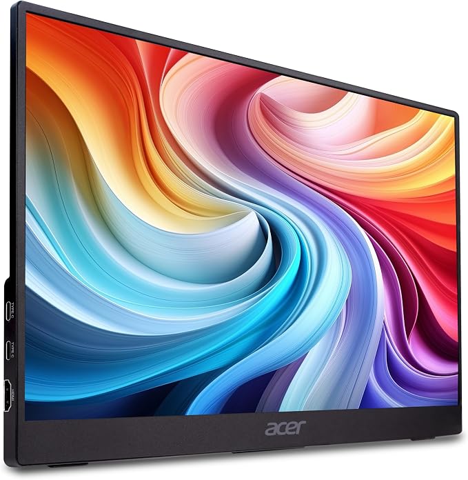 Acer 15.6in FHD 1920x1080 IPS 60Hz Slim Portable Monitor PM161Q B1bmiuux | 4ms, AdaptiveSync, HDMI, 2xUSB-C, Speaker, External Monitor for Laptop PC/MAC, PS5, XBOX, Switch, VESA Mountable - Image 7