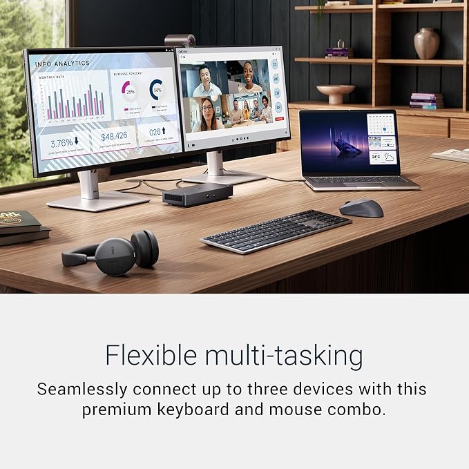 Dell Premium Wireless Keyboard and Mouse - KM720 - USB wireless receiver, 12 programmable keys of F1-F12, Mouse Buttons Qty 7, DPI. 1000, 1600 (default), 2400, 4000, Advanced Exchange Service - 1 year - Image 2