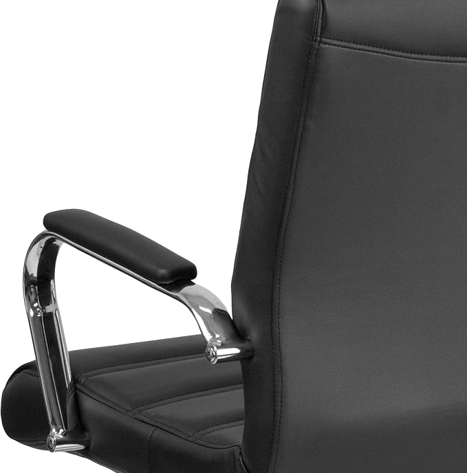 Flash Furniture Mid-Back Black LeatherSoft Executive Swivel Office Chair with Chrome Base and Arms - Image 15