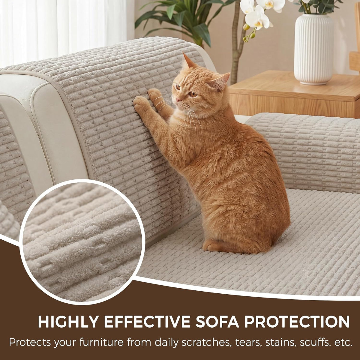 Foxdecor Couch Arm Covers for Sofa Arm Chair Covers Set of 2 - Image 5
