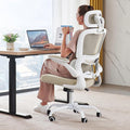 TRALT Office Chair Ergonomic Desk Chair - Gaming Chair with Lumbar Support | 330 LBS Home Office Desk Chairs with Headrest, Reading Chair with Flip-up Armrests, Comfortable Computer Chairs (1, Beige) by TRALT