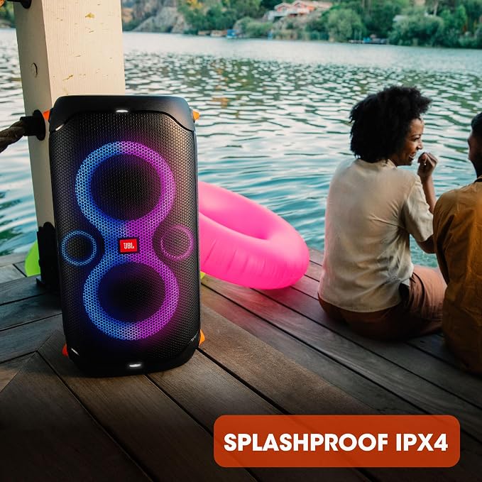 JBL PartyBox 110 - Portable Party Speaker with Built-in Lights, Powerful Sound and deep bass, Black | Powerful JBL Original Pro Sound, Dynamic light show that syncs to the beat, 12 hours of playtime, IPX4 splashproof - Image 6