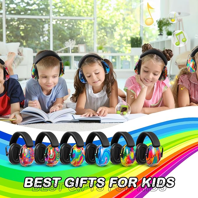 12 Pcs Kids Noise Cancelling Headphones Ear Muffs Colorful Style | Ear Protection for Kids Adults 27dB Noise Reduction Hearing Earmuff for Autism Sensory Relief Concerts Fireworks Studying - Image 6