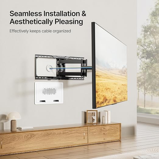 9" in-Wall Media Box Recessed Outlet Cable Management Kit 2 Pack | Structured Media Enclosure, One Connect & Network Switches, Fits Fire TV Stick Samsung, Recessed In-Wall Design, 2 Pack - Image 5