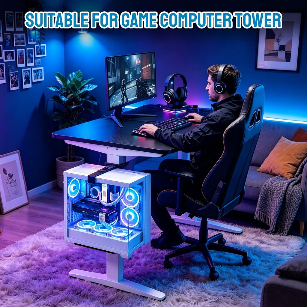 Under Desk PC Mount, Clamp-on Computer Tower Case Holder, 50Lbs Loads - Image 6