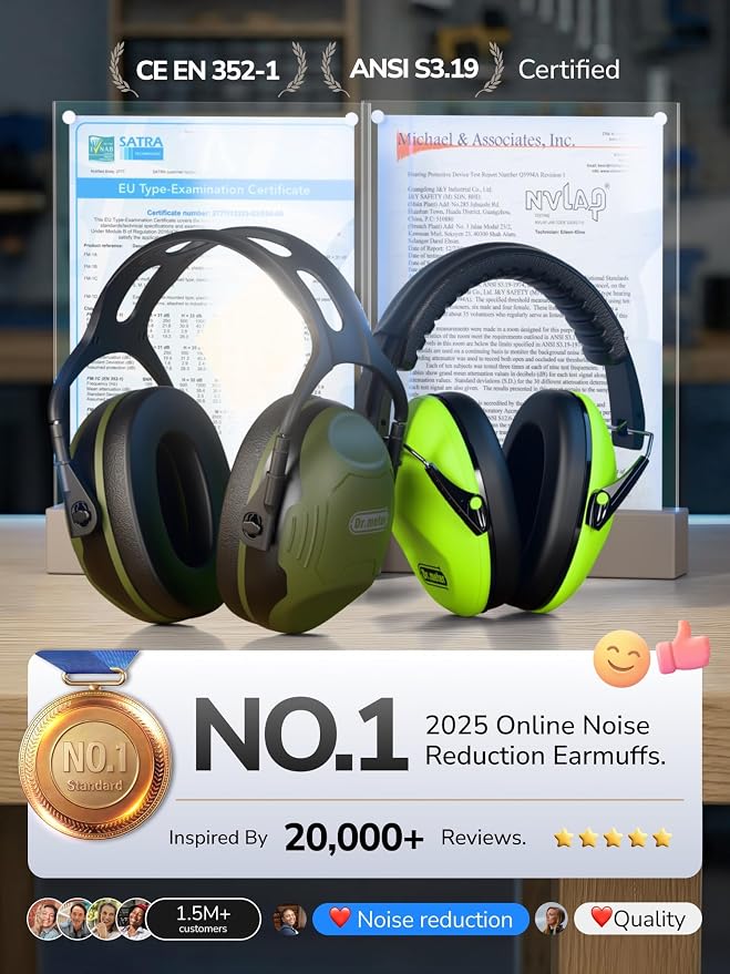 Dr.meter Ear Protection Ear Muffs, Noise Cancelling Headphones for Adults | 34dB Noise Reduction Earmuffs for Kids Autism Sensory, Hearing Protection in Range, Mowing, Work, Concerts Monster Jam C06 - Image 5