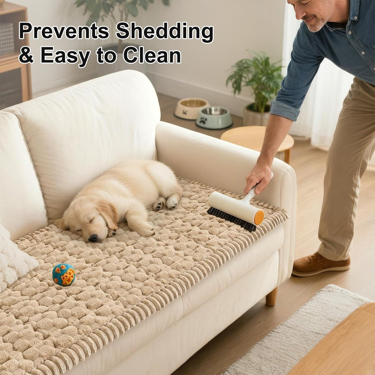 Smiry Couch Covers for Dogs, Non Slip Fuzzy Pet Sofa Protector Washable - Image 6