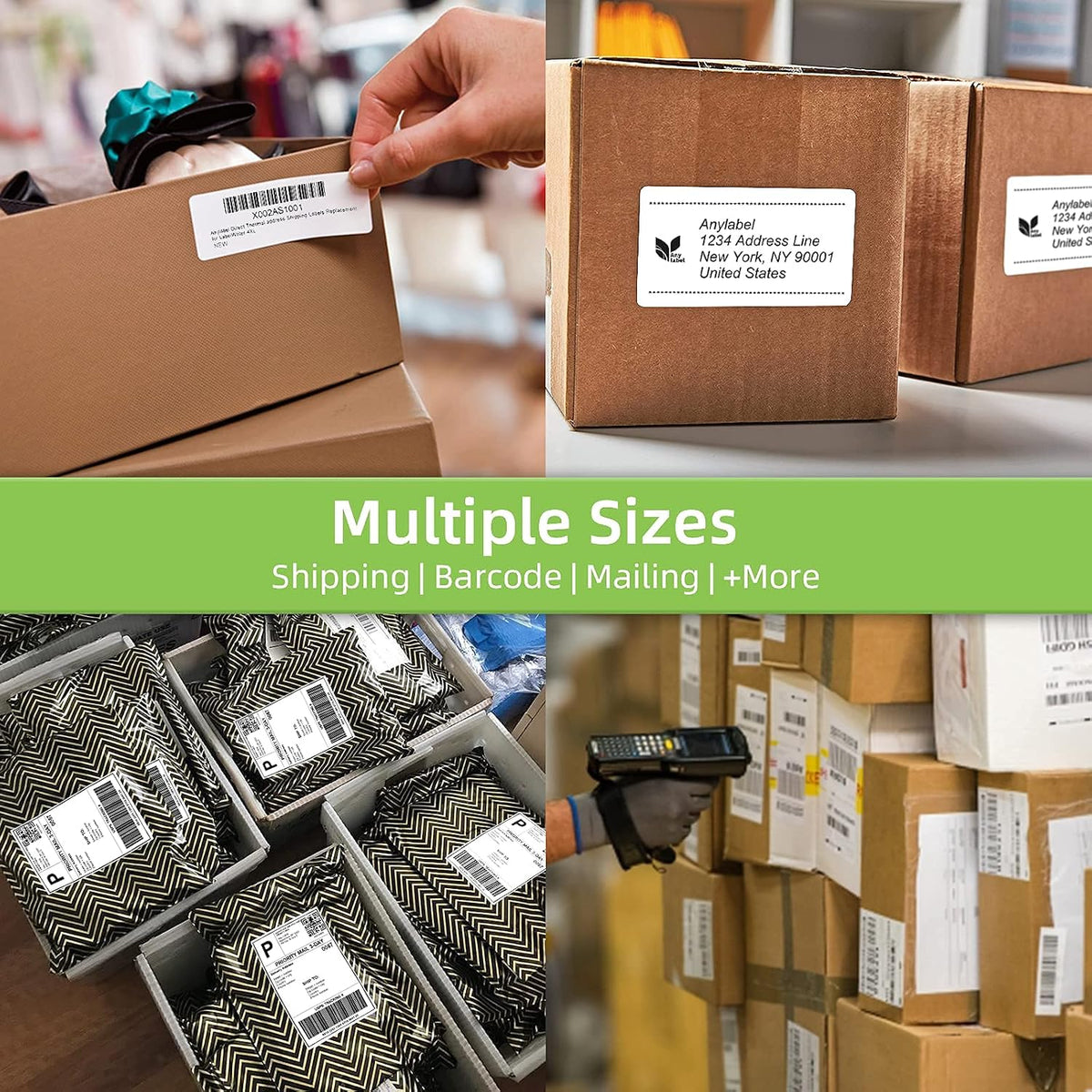 4"x 6" Multipurpose Direct Thermal Labels 3" Core Compatible for Zebra Industrial Printers Adhesive & Perforated (2 Rolls, 1000 Labels/Roll) - Image 6