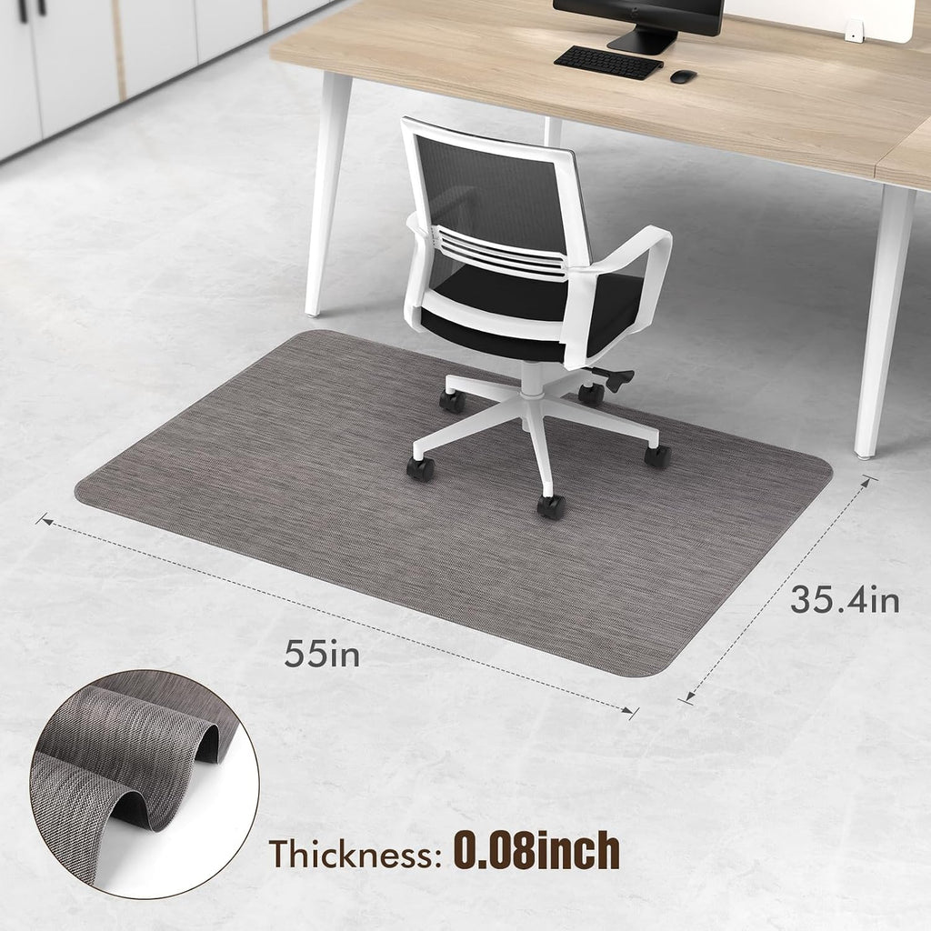 Office Chair Mat for Hardwood Floors, Anti-Slip PVC, 35.4"x 55" - Image 2