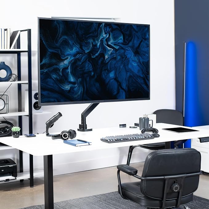 VIVO Heavy Duty Ultrawide Monitor Arm for 57 inch Screens up to 59.4 lbs, Desk Mount TV and Monitor Stand Designed for Samsung Odyssey Ark, Neo G9, ViewFinity S9, and More, Black, STAND-GT57 - Image 9
