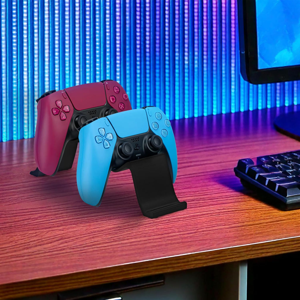 Desktop Dual Game Controller Stand Holder – Stylish, Minimal Wave Design, Suitable for PS5, Xbox, Switch, PC & Retro Gamepads - Image 2