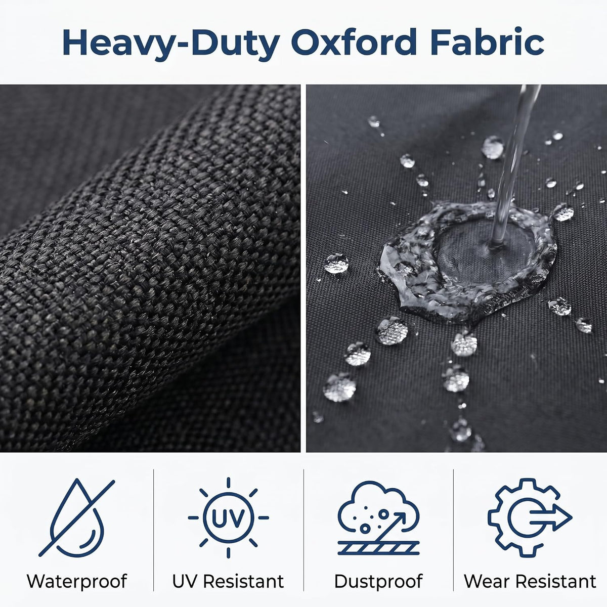70-75 Inch Windproof Outdoor TV Trolley Cover, Heavy Duty Oxford Weatherproof Dustproof Cover for Mobile Rolling TV Stand(70''L x15''W x 57''H) - Image 4