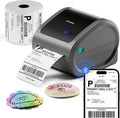 Bluetooth Shipping Label Printer with 500pcs Labels by Omezizy