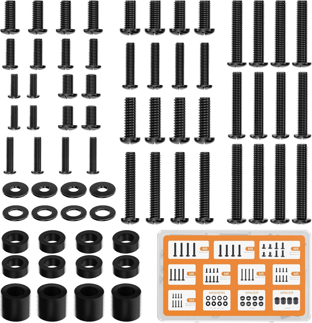 WALI Universal TV Mounting Hardware Set, M4,M5,M6,M8 Screws (UVSP) by WALI