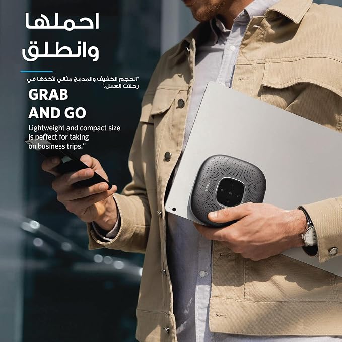 Anker PowerConf Speakerphone, Zoom Certified Conference (Renewed) | Speaker with 6 Mics, 360° Voice Pickup, 24H Call Time, Bluetooth 5.3, USB C, Compatible with Leading Platforms - Image 6