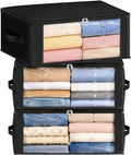 Fab totes 35L Closet Organizers, Foldable Under Bed Storage Containers | Storage Bags with Zippers,Window and Handles for Organizing Bedroom, Closet, Clothing,Organization with Handle by Fabtotes