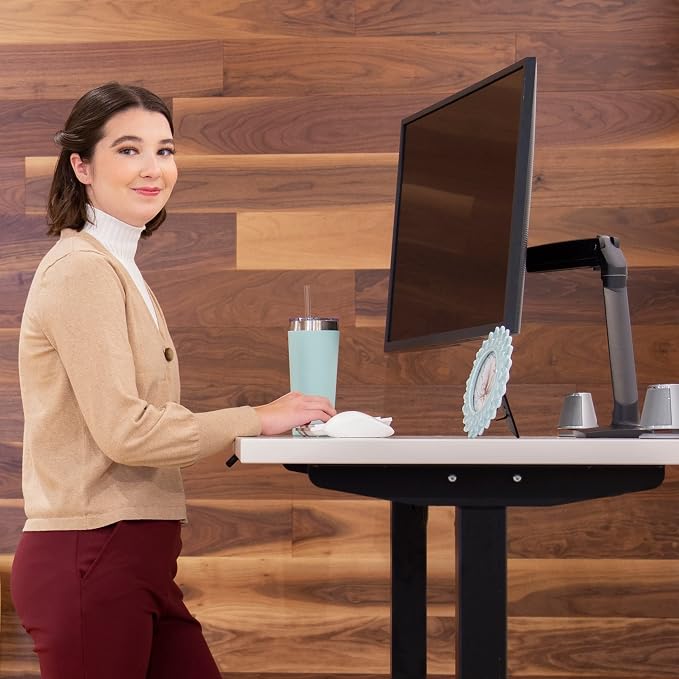 Ergotron – MXV Single Monitor Arm, VESA Desk Mount – for Monitors Up to 34 Inches, 7 to 20 lbs – Matte Black - Image 6