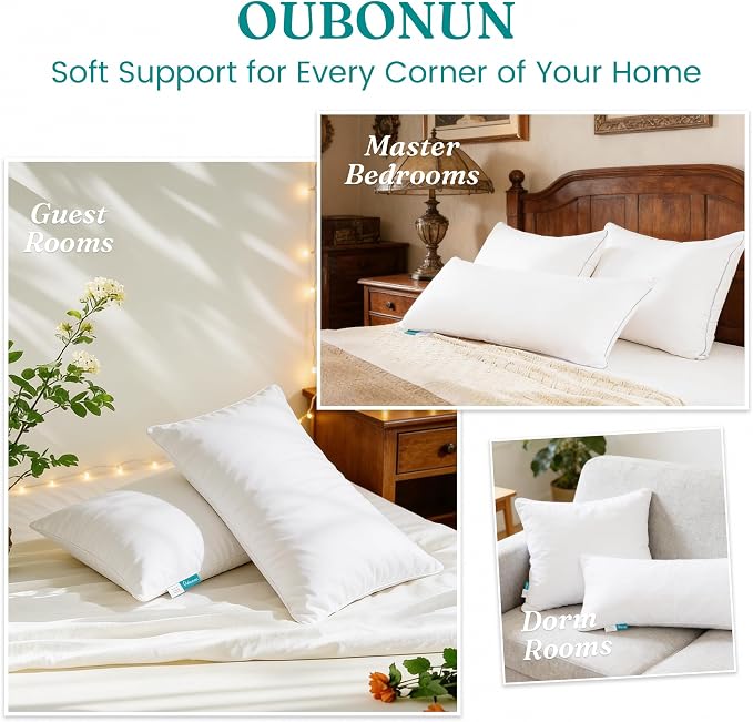 Oubonun 20"x30" Throw Pillow Insert – Plush and Supportive Decorative Cushion with 100% Cotton Cover, for Couch, Sofa, Bed, Chair – Pack of 1 - Image 7