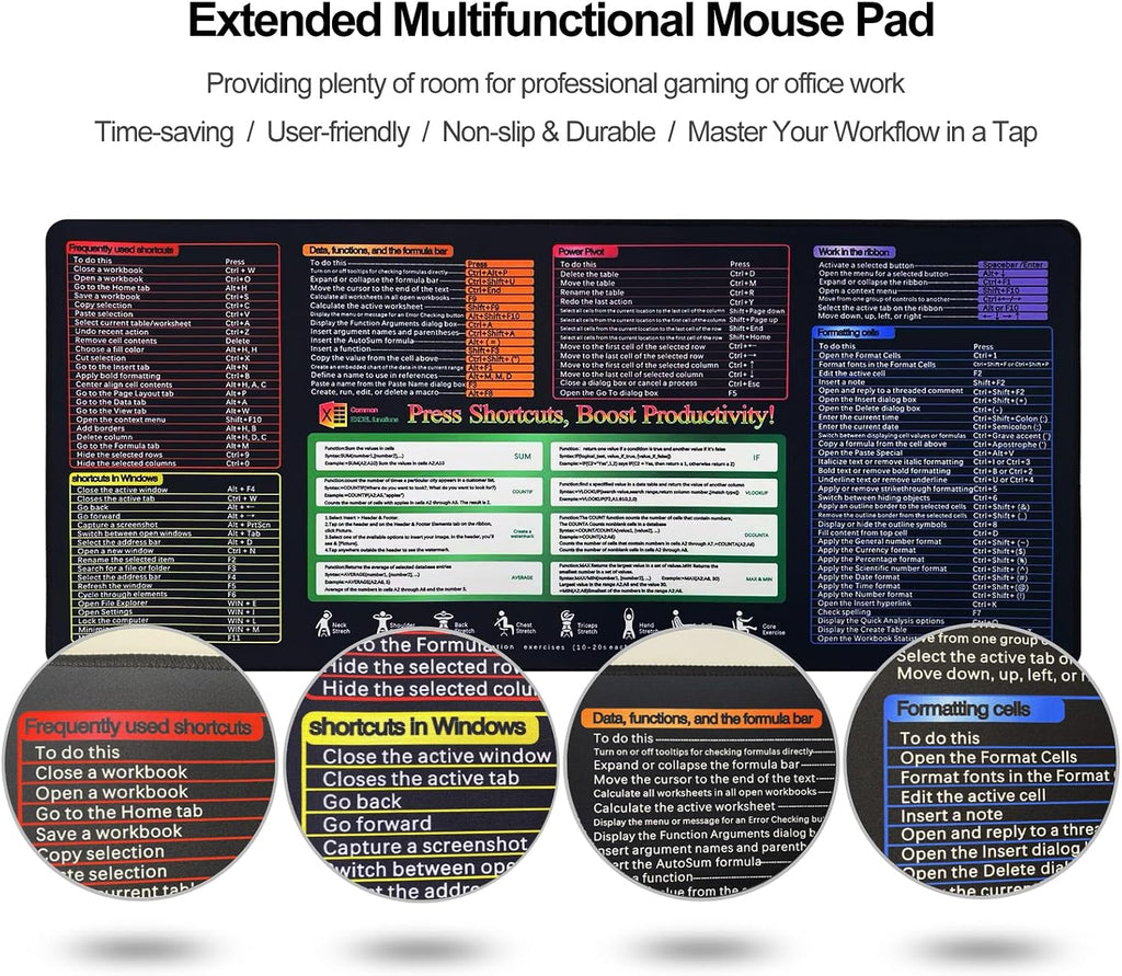 XXL Gaming Mouse Pad 35.4x15.7 Professional Large Mouse Pad & Computer Game Mouse Mat-90x40 Excelnew - Image 4
