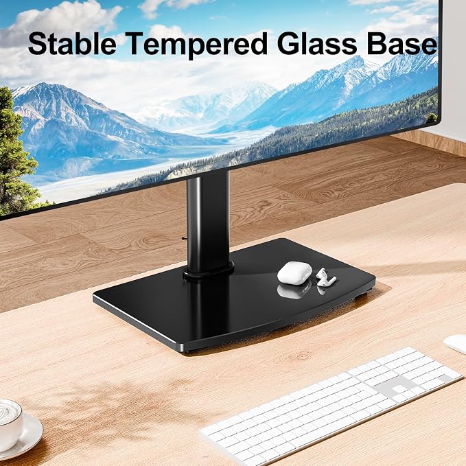 MOUNT PRO Single Monitor Stand Fits Max 32 inch Screen, Free-Standing Computer Desk Stand, Display Mount with Height Adjustable, Swivel, Tilt, Rotation, VESA Monitor Stand 100x100 - Image 6