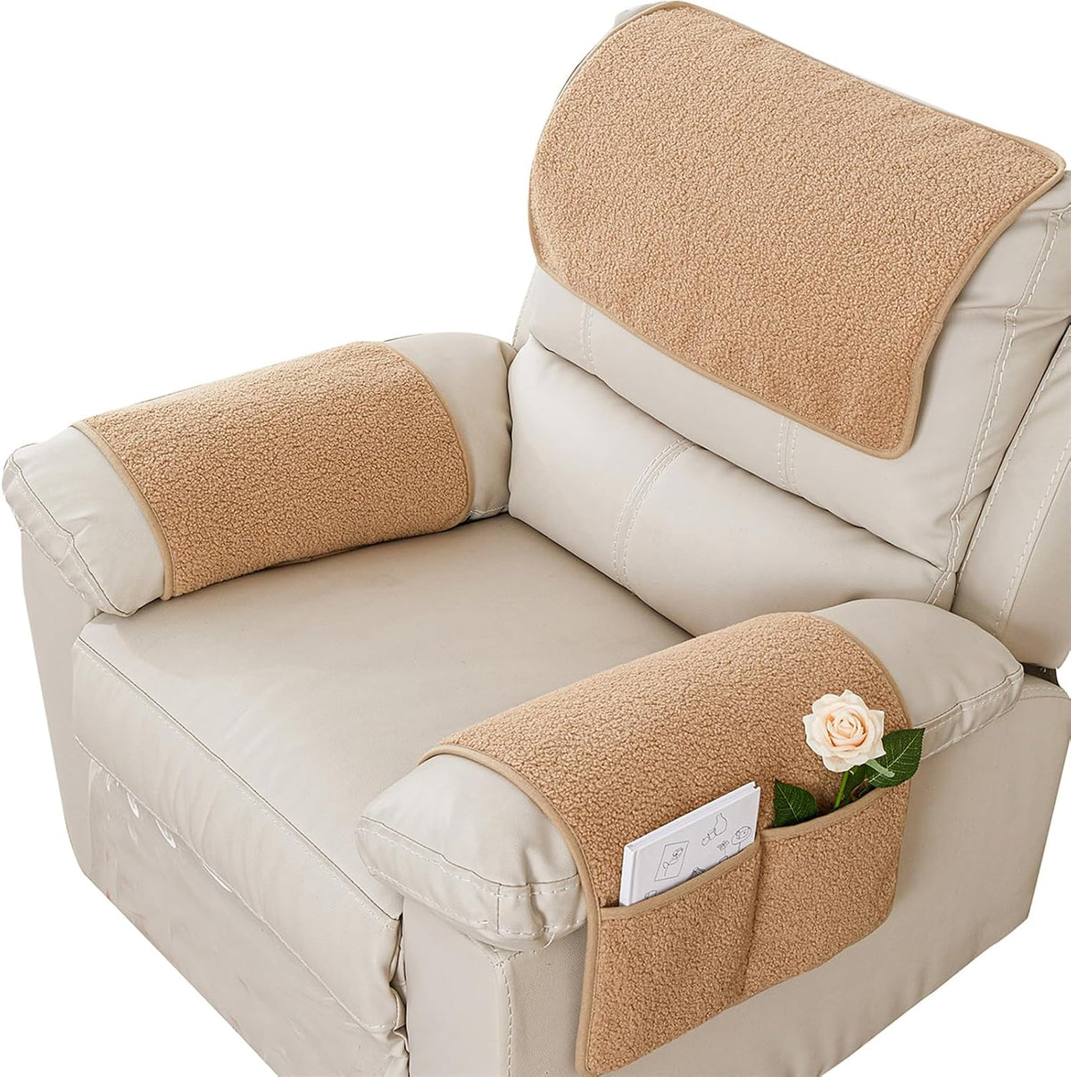 Armrest Covers for Recliners Couch Arm Covers with Pockets for Sofa by NNSMUN
