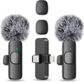MAYBESTA Wireless Mini Microphone for iPhone, Android Phone - 2 Pack Lavalier Lapel Mic for Audio Video Recording - Clip on Content Creator Microphones for YouTube Tiktok Podcast Vlogging by MAYBESTA