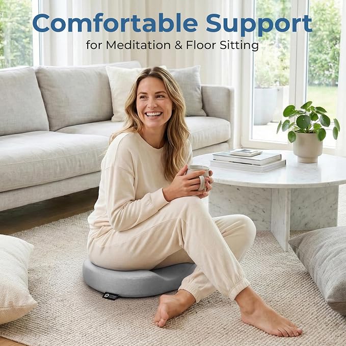 5 STARS UNITED Donut Pillow for Tailbone Pain & Hemorrhoids – Large Memory Foam Seat Cushion for Bed Sore-Prone Areas & Pressure Relief – Prostate, Postpartum & Pregnancy Support, Premium Gray Suede - Image 7