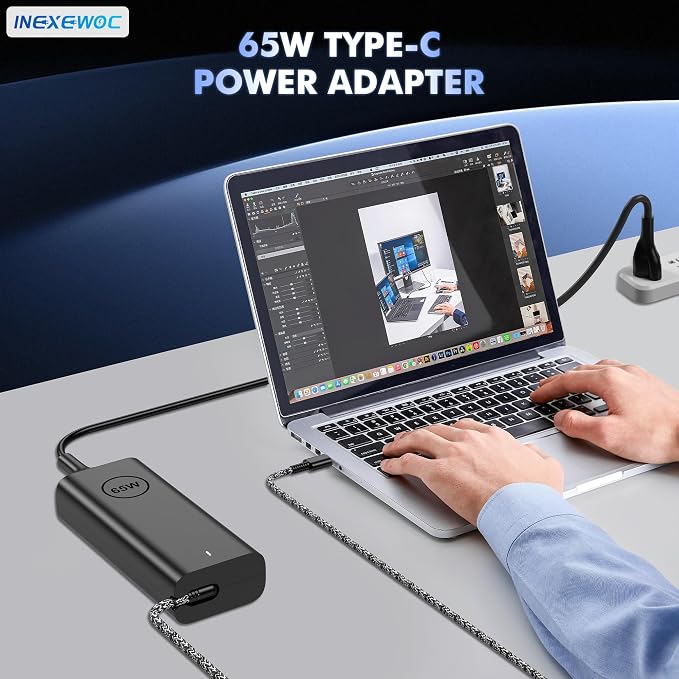 65W Laptop Charger USB C - Compatible with Dell Latitude 5420 5520 7420 7430 5430 5530 5540 5440 5450 5550 and Inspiron 14 16 XPS 13, Computer Type C AC Adapter Power Supply Cord - Image 7