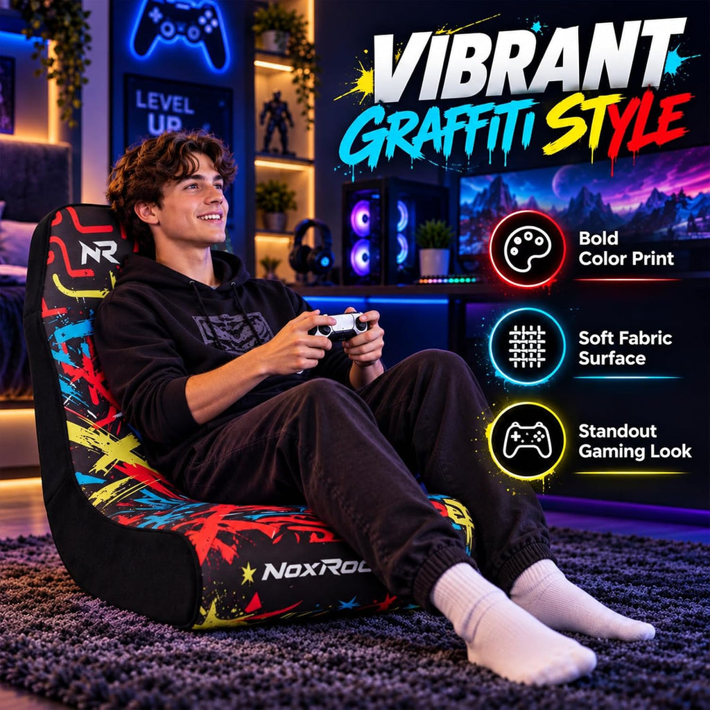 Foldable Floor Gaming Chair without RGB Led Lights for Teens Adults - Image 6