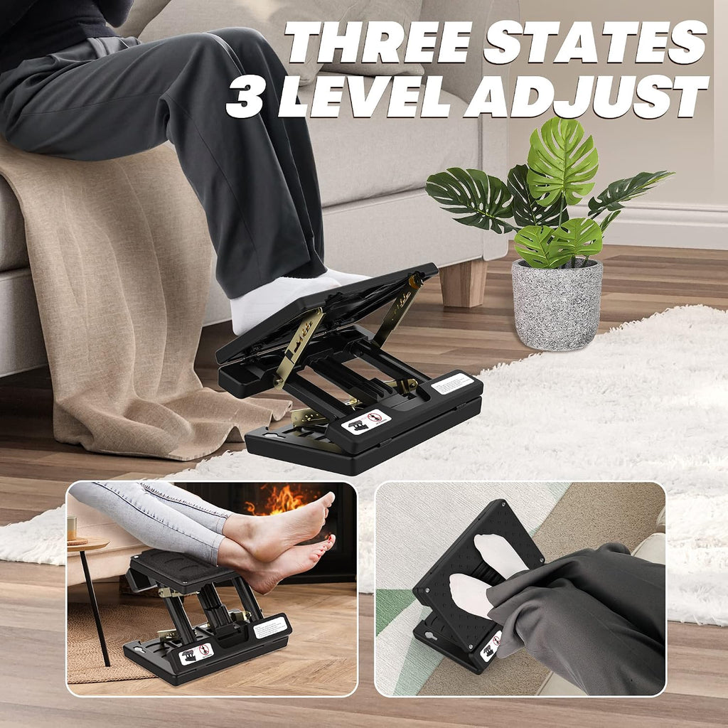 Foot Rest for Under Desk at Work, 4-Adjustable, Detachable Pad, Ergonomic - Image 5