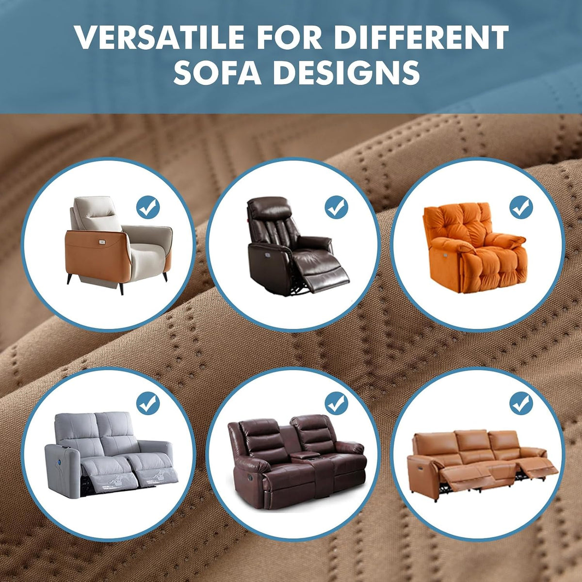 Waterproof Recliner Chair Cover for Pets Non Slip Washable Sofa Protector - Image 6