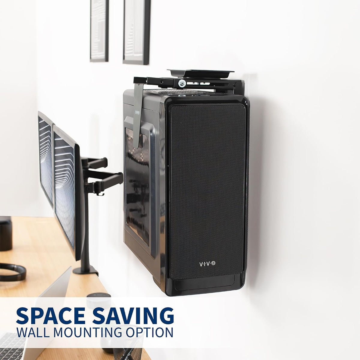 VIVO Black Under Desk and Wall Office PC Mount, MOUNT-PC01-SB - Image 8