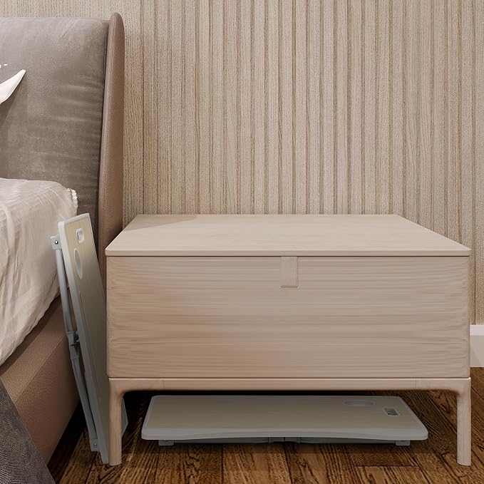 Amaredom Laptop Bed Desk Tray Bed Table, Foldable Portable Lap Desk Notebook Stand Reading Holder with Storage Drawer and Cup Holder for Eating Breakfast on Bed/Couch/Sofa-White Maple - Image 7