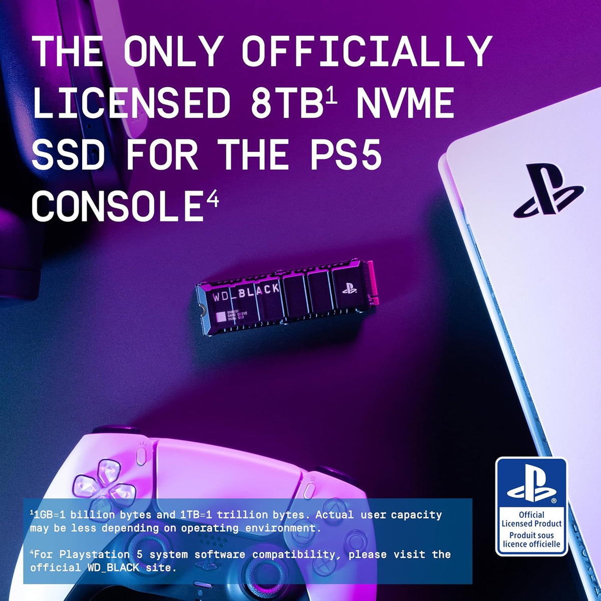 WD_Black 8TB SN850P NVMe M.2 SSD Officially Licensed Storage Expansion for PS5 Consoles, up to 7200MB/s, with heatsink - WDBBYV0080BNC-WRSN - Image 2