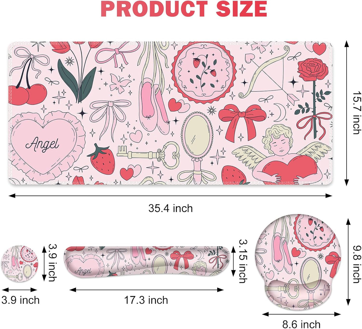 Gaming Mouse Pad, 4in1 XXL Mousepad Large Desk Mat, Cute Desk Pad Protector - Image 5