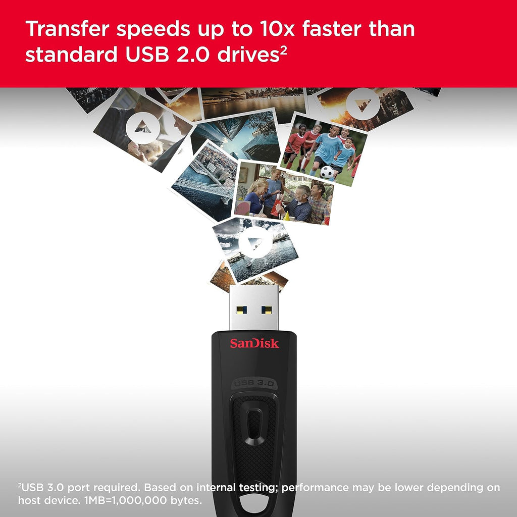 SANDISK 64GB Ultra, USB-A Flash Drive, Up to 130MB/s Read Speeds - 2 Pack - Image 2