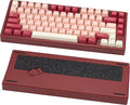 KEEBMONKEY WOBKEY Rainy 75 CNC Aluminum HMX/JWK/Cocoa Switches Triple-Mode Connectivity Mechanical Keyboard with Superior Acoustics, RGB/FR4/Silver SUS304/7000mAh/Cocoa Switch (Pro - Red Velvet) by KEEBMONKEY