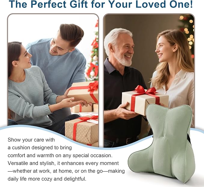 Lumbar Support Pillow (Pat. Pend) for Couch & Recliner, Ergonomic Chair Back Support for Lower Back Pain Relief, Back Support for Couch, with Adjustable Strap to Stay in Place, Celadon Green - Image 7