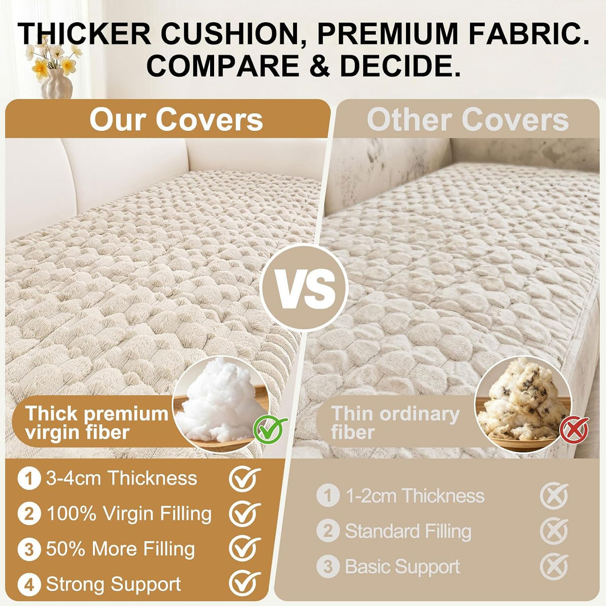 Smiry Couch Covers for Dogs, Non Slip Fuzzy Pet Sofa Protector Washable - Image 4
