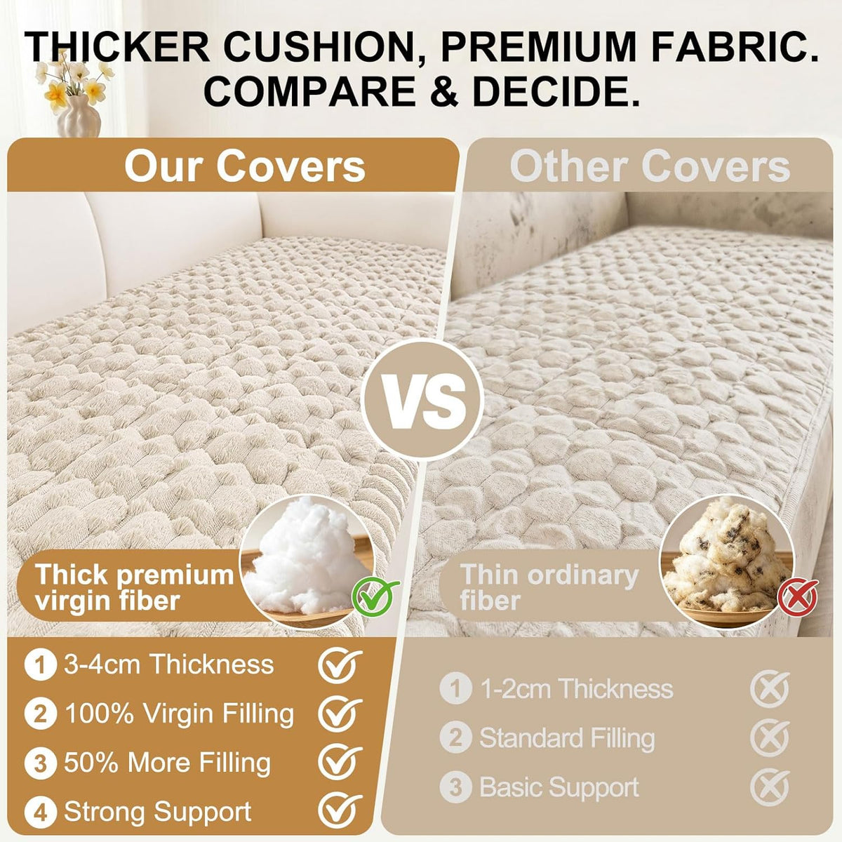 Smiry Couch Covers for Dogs, Non Slip Fuzzy Pet Sofa Protector Washable - Image 4
