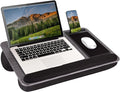 LAPGEAR Home Office Pro Lap Desk - Gray Woodgrain, Fits 15.6” Laptops by LapGear