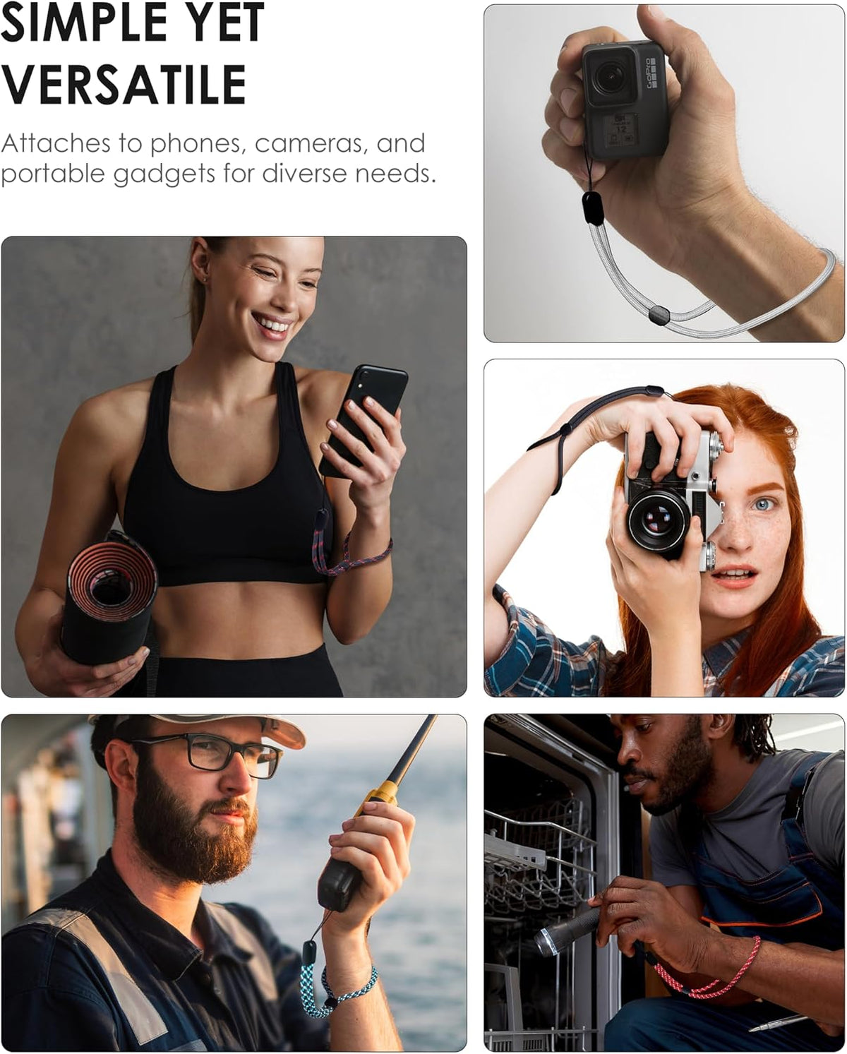 6 Pack Cell Phone Camera Wrist Straps, Wrist Lanyards - Image 2