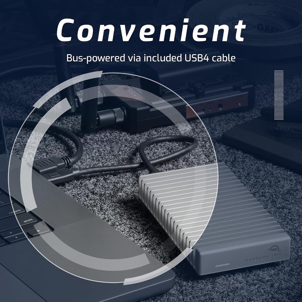 OWC Express 1M2 80G 8TB USB4 80Gb/s Portable NVMe SSD Storage Solution - Image 6