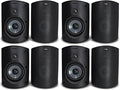 Polk Audio Atrium 6 All-Weather Outdoor Speakers with Bass Reflex Enclosure (Pair, Black), Broad Sound Coverage, Speed-Lock Mounting System (Pack of 4) by PolkAudio