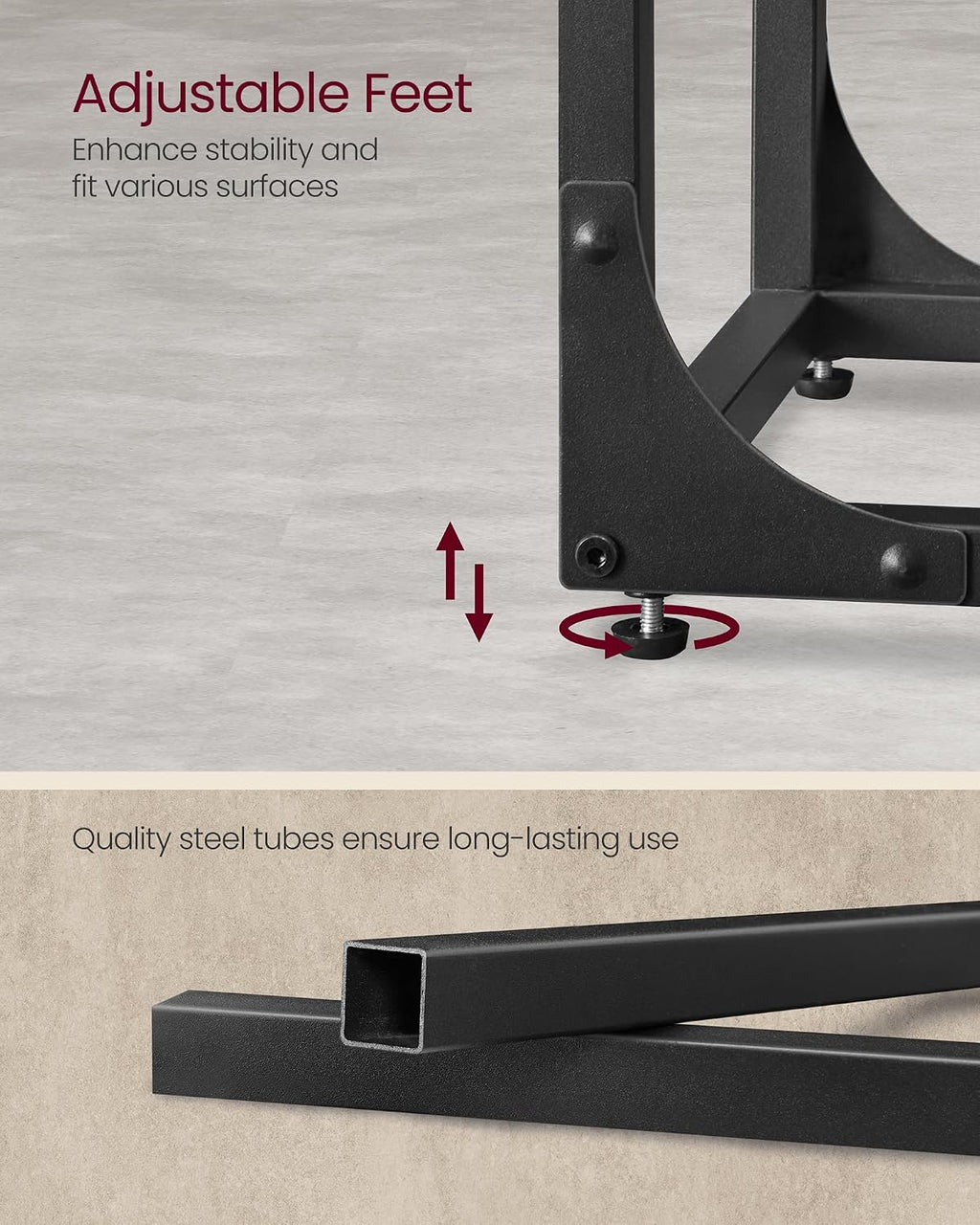VASAGLE C-Shaped End Table, Small Sofa Side Table with Metal Frame - Image 6