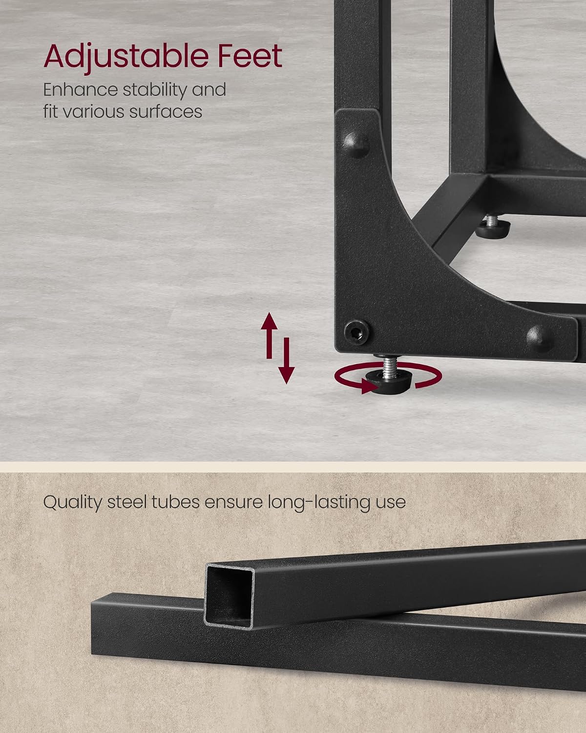 VASAGLE C-Shaped End Table, Small Sofa Side Table with Metal Frame - Image 6