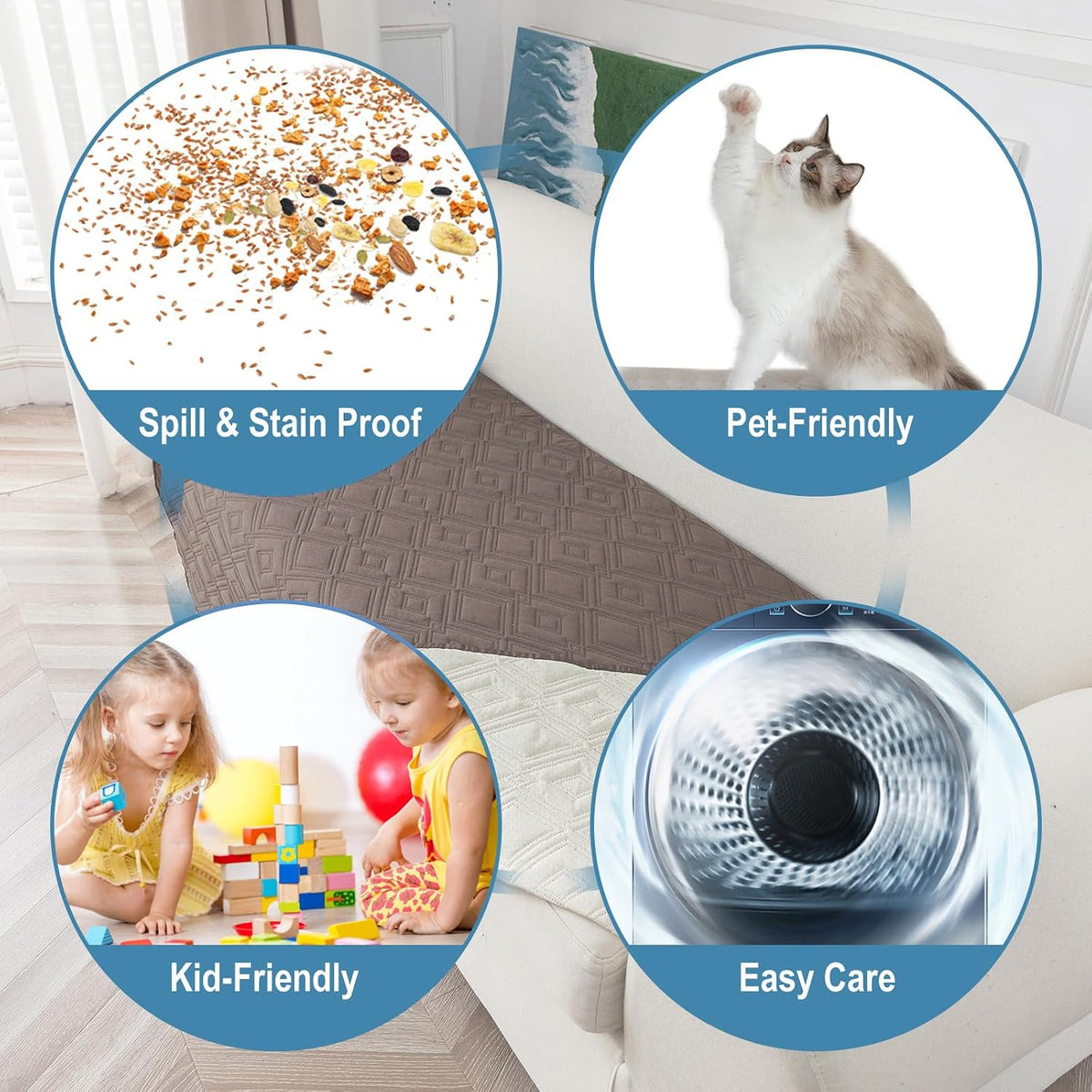 Waterproof Recliner Chair Cover for Pets Non Slip Washable Sofa Protector - Image 3