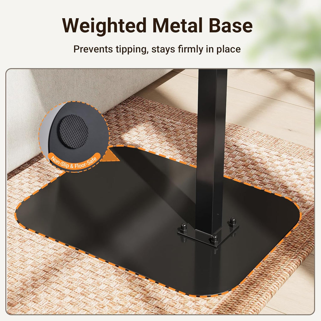 Adjustable Height TV Tray Table for Couch, 360° Swivel Side Table - Image 4