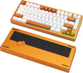 KEEBMONKEY WOBKEY Rainy 75 Aluminum HMX/JWK Switches Mechanical Keyboard with Superior Acoustics, Wired, BT, 2.4G Wireless Connectivity (Pro Orange(Stainless Steel Weight)) by KEEBMONKEY