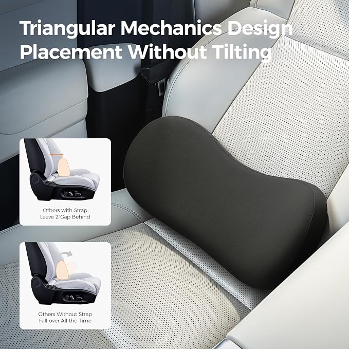 BABUR Lumbar Support Pillow for Car, Coccyx Pain Relief Cushion | Tightly Around the Coccyx, Ergonomics Memory Foam, Skin-Friendly Fabric, Fit Car Drive, Office Chair, Rest Seat, Wheelchair - Image 4
